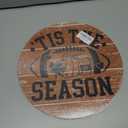 2 x Fall Football Vintage Wooden Hanging Sign Tis The Season Autumn Thanksgiving Wall Door Decor Fall Decorations for Home Office Classroom Party Living Room Porch Indoor Outdoor