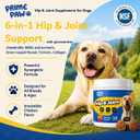 Hip & Joint Supplement for Dogs with Glucosamine Chondroitin MSM | Advanced Mobility Chews for Joint Pain Relief, Supports Healthy Hips All Breeds Sizes, Chicken Flavor, 120 Count, W/Turmeric