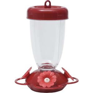 Perky-Pet 135TF “Perky’s Finest” 16 oz Plastic Top Fill Hummingbird Feeder, Red