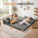 Boneless Couch Small,Convertible Sleeper Sofa Bed, Modular Sectional Sofa, Modern Tri-Folding Cloud Couch with L-Shape Chaise, Corduroy Futon Couches for Small Spaces Apartment,No Assembly