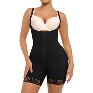 FeelinGirl Shapewear for Women Tummy Control Plus Size Faja Body Shaper for Butt Lifter and Thigh Slimmer Bodysuit (5X-Large, Black)