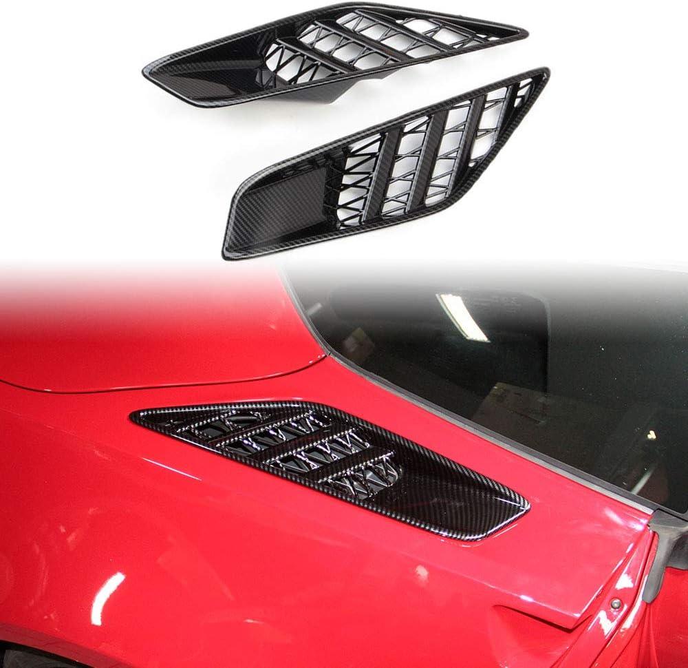 Carbon Fiber Look Cover Trims Accessories Rear Side Body Vent for 2014 2015 2016 2017 2018 Chevrolet Corvette C7