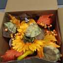 Fall Decor, Fall Centerpieces for Tables, Fake Pumpkin Decorations, Artificial Pumpkins for Decorating, Faux Fall Decorations for Home Table Thanksgiving Halloween Indoor Outdoor Porch Bathroom (Orange)