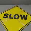 Reflective "SLOW" Sticker Sign - 23"x23"
