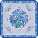 Tegeme Chinoiserie Mahjong Mat 31.5" x 31.5" Hydrangeas Mat Anti Slip and Noise Reduction Multi Purpose Game Table Cover Non-Slip Noise Reduction Gaming Rug for Mahjong, Card, Board Tile Game, Flower, Birds, 31.5" X 31.5"