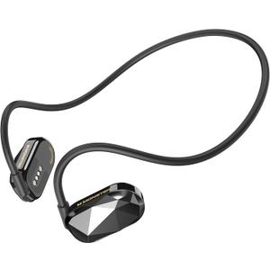 Monster Aria Free Open Ear Headphones Air Conduction Headphone Sports, ENC Clear Talk Mic Bluetooth 5.3, Built-in Mic 8H Playtime IPX5 Resistant Headset for Running (Light Black)