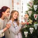 4Pcs Christmas Embroidery Kits, New DIY Heart Shaped Hand Embroidered Christmas Ornament Kit, Christma Cross Stitch Kits for Beginners, Fun Holiday Ornament Gift Set With Hoop,Thread & Needles