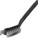 BBQ Cleaning Brush, BBQ Brush Barbecue Grill Brush Kitchen Accessories Stainless Steel Wire Bristles Scraper BBQ Grate Cleaner BBQ Accessories Tools (Black)