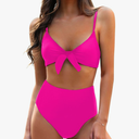 Jelly Womens High Waisted Bikini Set Tie Knot High Rise Two Piece Swimsuits Bathing Suits Size M