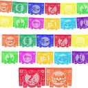 Pack of 30 Pieces of Colorful Tissue Paper for Day of The Dead Altar Decorations, for Traditional Mexican Altar Decorations, Papel picado, Medium Size.
