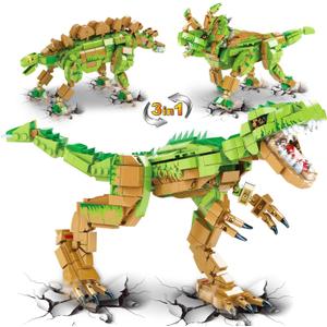 3 in 1 Dinosaur Building Blocks Toy Set, Compatible with Lego Dinosaur Toys, 730 Piece STEM Dinosaur Building Kit Great Gift for Boys and Girls Over 6 Years Old
