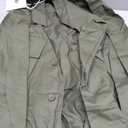 Runcati Mens Lightweight Safari Jacket Button Up Cotton Outdoor Military Cargo Long Sleeve Outwear (Green, M)
