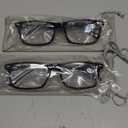 Eyekepper 2 Pack Computer Reading Glasses Blue Light Blocking Readers for Men Women, Black