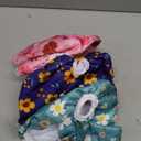 Pet Soft Washable Female Diapers (3 Pack) Female Dog Diapers, Comfort Reusable Doggy Diaper for Girl Dog in Period Heat (Cute Flower, L) 