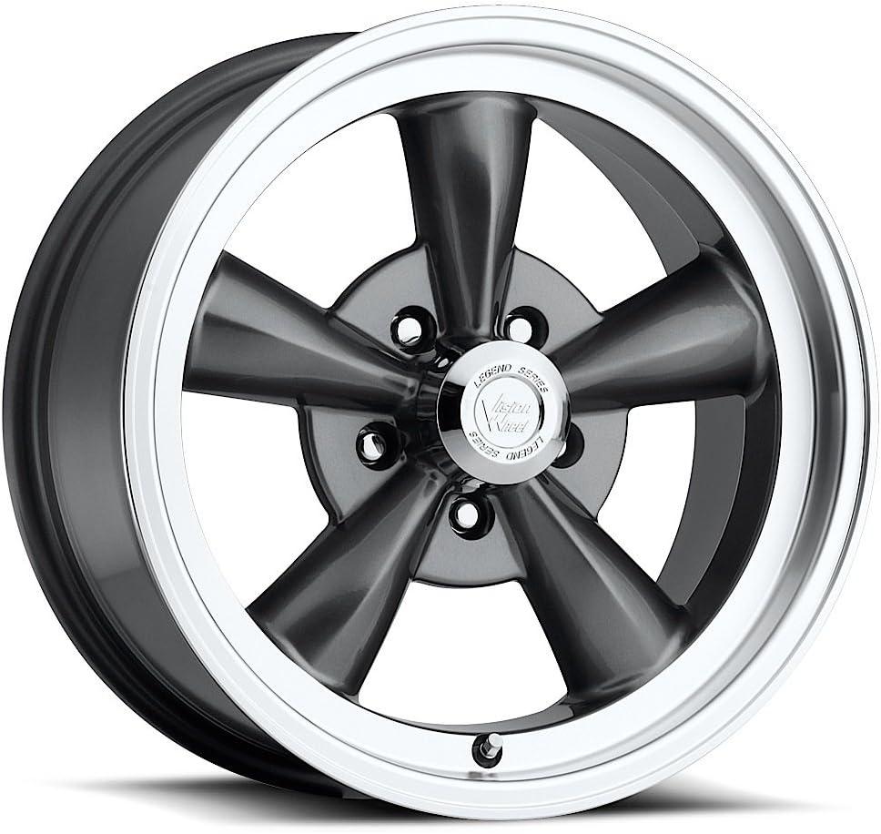 Vision Legend 5 141 Series Gun Metal Machined Lip Wheel (15x8"/5x4.75")