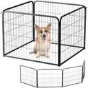 BestPet | Dog Playpen Extender | 24 Inch, 4 Panels | Heavy Duty Metal Pet Exercise Pen | Indoor Outdoor Fence Panels | Rust-Resistant, Removable, Tool-Free Setup | Anti-Skid, Expandable Design