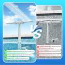 Pool Fountain for Above and In-Ground Pools, Dual Spray Waterfall Sprinkler Fountain, Above Ground Pool Accessories, Adjustable Waterfall Cooling and Relaxation (Gray)