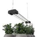DYMOND BoostGro LED Grow Light Full Spectrum Linkable 5000K Daylight + 660nm Red Indoor Plant Lighting Fixture (2 FT, Black)
