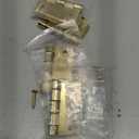 QCAA Square Door Butt Hinge, Heavy Gauge, Swaged, Loose Pin, 2"x2"x2.0mm, Brass Plated, Made in Taiwan, 4 Pack