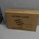 Vesici Adjustable 3 Steps Litter Box Ramp with 20 Waste Bags Pet Steps for Cats with Filter Function Non Slip Cat Litter Stair for Automatic Box Small Elder cat(Grey)