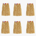 24" Adult's Flowered Luau Hula Skirts Pack of 6 Grass Color