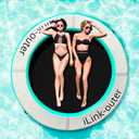 Round Floating Ring,Inflatable Floating Water Hammock,Round Floating Ring for Lakes, Inflatable Raft Platform for Pool and Lake