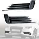 XQSMWF 1 Pair Bumper Grills Lower Front Left and Right Side Fit for Audi A3 S3 2013-2017, Replace 8V58076829B9 8V58076819B9 AU1038141 AU1039141, Front Bumper Fog Lamp Light Grille Cover Bezel Trim