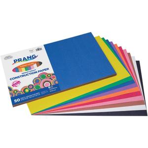 Prang (Formerly SunWorks) Construction Paper, 10 Assorted Colors, 12" x 18", 50 Sheets