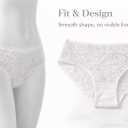 everjoys Lace Panties for Women, Full Sexy Coverage Hipster Underwear, Soft Breathable Briefs, 7-Pack, (L)
