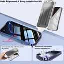 2 Pack Privacy Matte Screen Protector for iPhone16e/iPhone14/iPhone13 Pro/iPhone 13 6.1inch, 4-Way 360 Anti-Spy Anti Glare Tempered Glass, Auto Alignment Easy Installation Kit