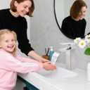 Bathroom Faucets Brushed Nickel Waterfall Bathroom Sink Faucet Modern Single Handle Bathroom Faucet for 1 or 3 Hole Mxier Tap Washbasin Faucet with Deck, Pop-up Drain and Supply Hoses