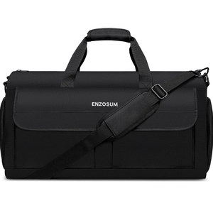 Garment Bags for Travel Large Suit Bag for Men Carry On Garment Bag Convertible Garment Duffle Bag with Shoes Compartment,2 in 1 Hanging Dress Suitcase Suit Travel Bags,Black