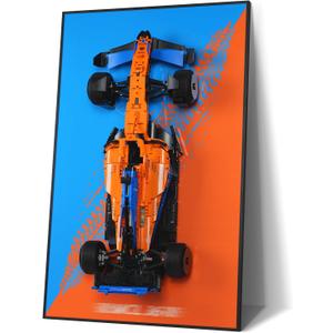 Display Wallboard for Lego McLaren Formula 1 Race Car, Wall Mount for Lego 42141 Collectible F1 Model Kit (Car Not Included),New Background