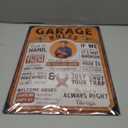 LANOLU Garage Signs GARAGE RULES Vintage Sign for Garage, Man Cave Garage Metal Signs, Dad Garage Decor, Funny Mechanic Signs for Men, Shop Decor 12x16"