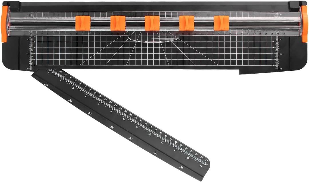 Paper Cutter 18 inch, 5 Pcs Blade 18-inch Cutting Length Paper Trimmers, 18 inch Wrapping Paper Cutter Portable Slicer for Craft Scrapbooking Cardstock