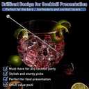 36 Pieces Cocktail Picks Stainless Steel Martini Picks 4, 6, 8, Inch Stainless Steel Appetizer Drink Sticks Cocktail Toothpicks for Hamburger Birthday Party Home Bar