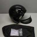 Yesmotor 3/4 Open Face Retro Motorcycle Helmet Vespa Helmet Vintage Helmet for Vespa Motorbike Casco, Moped, Cruiser, Bobber, and Chopper - DOT Approved (Large, Light Black)