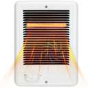 Upgraded CSC151TW In Wall Heater  1500 Watts, 5120 BTU, 120 Volts, Built-In Thermostat, Fast-Heating Complete Unit, Electric Wall Heater for Indoor Rooms & Bathrooms