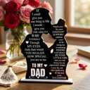 2 x Fathers Day To My Dad Gifts Best Dad Ever Gifts, Birthday Valentines from Daughter Son Kids, Golf Dog Bonus Father in Law Gift