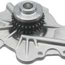 IRONTREE AW6348 Water Pump Kit with Gasket (W/Double-Row Sprocket) for 11-19 Ford Explorer Edge Taurus Fusion Flex, 11-19 Lincoln MKX MKT Continental MKS MKZ, 11-15 MAZDA 6 CX-9, 3.5L 3.7L, AA5Z8501C