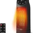 BLACK+DECKER Oscillating Space Heater, Portable Heater with Remote Control, Ceramic Small Space Heater with Two Heat Settings & LED Display, Small Heater 1500W