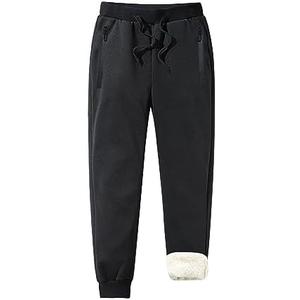 ZGZZ7 Men's Winter Warm Fleece Pants Sherpa Lined Sweatpants Active Thermal Running Joggers Pants XL