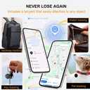 Bluetooth Tracker for Android-4 Pack, Anti-Lost tag for Android Phones,Smart Tracker for Google (Find Hub) App Key Finder/Luggage Tracker/Item Locator for Keys,Wallet,Backpack,Luggage-Black