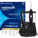 Waterpik Aquarius Water Flosser For Teeth Cleaning, Gums, Braces, Dental Care, Electric Power With 10 Settings, 7 Tips For Multiple Users And Needs, ADA Accepted, Black WP662