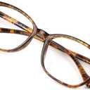 VisionGlobal Blue Light Blocking Glasses for Women/Men, Anti Eyestrain, Computer Reading, TV Glasses, Stylish Square Frame, Anti Glare(Tortoise,+1.25 Magnification) (04_nola_tortoise)