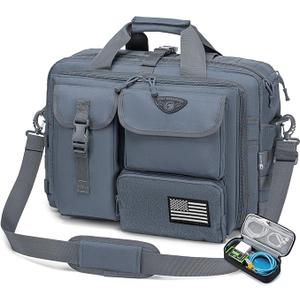 Stypos Tactical Messenger Bag, Tactical Briefcase for Man Military Laptop Bag Messenger Shoulder Bag Flight Bags for Pilots Grey