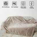 Tefici Electric Heated Blanket Twin,Super Cozy Soft 2-Layer Flannel 62" x 84" Heated Twin Size with 3 Heating Levels 8 Hours Auto Off, Machine Washable, ETL and FCC Certified, Home Office Use,Camel
