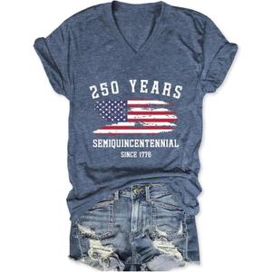 Womens Short Sleeve V Neck T-Shirt Summer Top Basic Casual Tee 2026 (M)