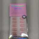 BTArtbox Press On Nails Short - Square Press On Nail, Pink Chrome Nail Tips Glue On Nails with Nail Glue, Reusable Stick On Nails in 15 Sizes - 30 Soft Gel Fake Nails Kit, Lotus Glazed