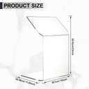 Colingmill Clear Acrylic Lab Protective Shield with Bend Splash Guard Panel Barrier 15"W x 11.25"D x 23"H Freestanding Laboratory Partition with Open Sides